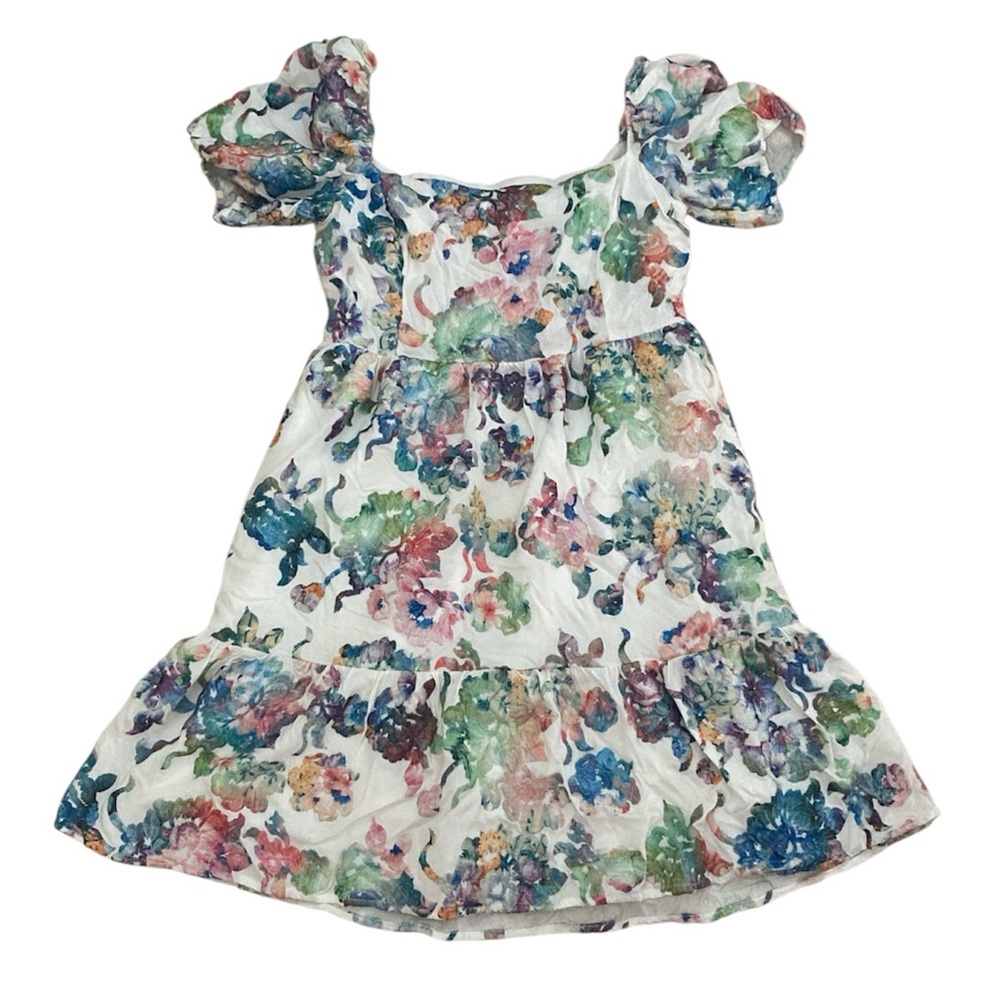 Park & Fifth Babydoll Floral Embroidered Mini Dress